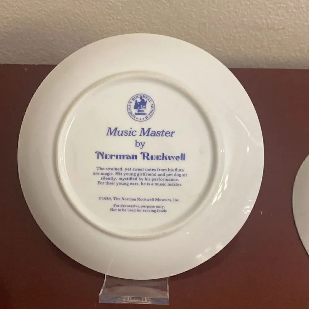 💎Norman Rockwell Series Lot of 4 Vintage Plates Four Beloved Classics Japan1984